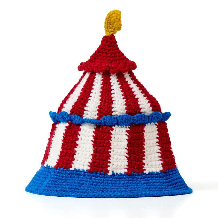 Kidsuper Circus Crochet Bucket Hat Blue