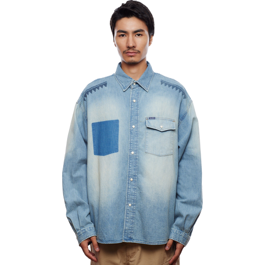Liberaiders Tribal Denim Shirt Blue