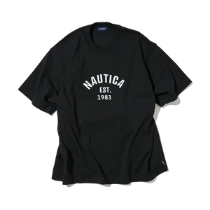 Nautica Japan Felt Logo T-Shirt Charcoal