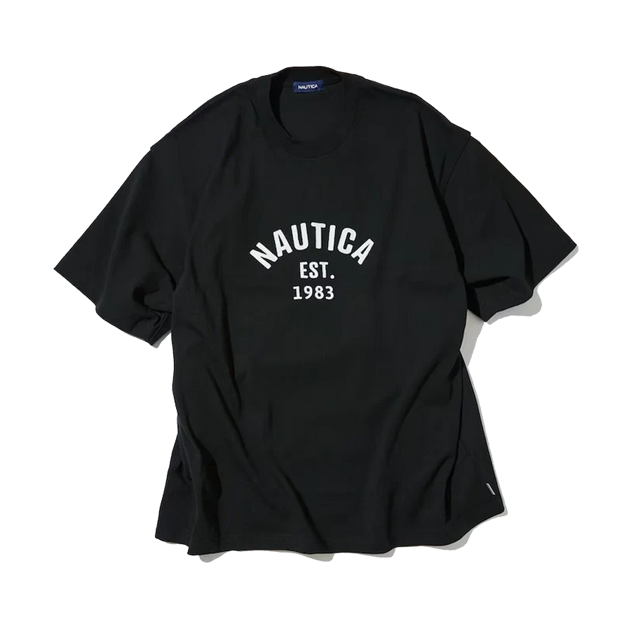 Nautica Japan Felt Logo T-Shirt Charcoal