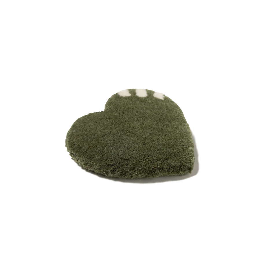 Human Made Heart Rug Coaster Olive Drab HM29GD082O