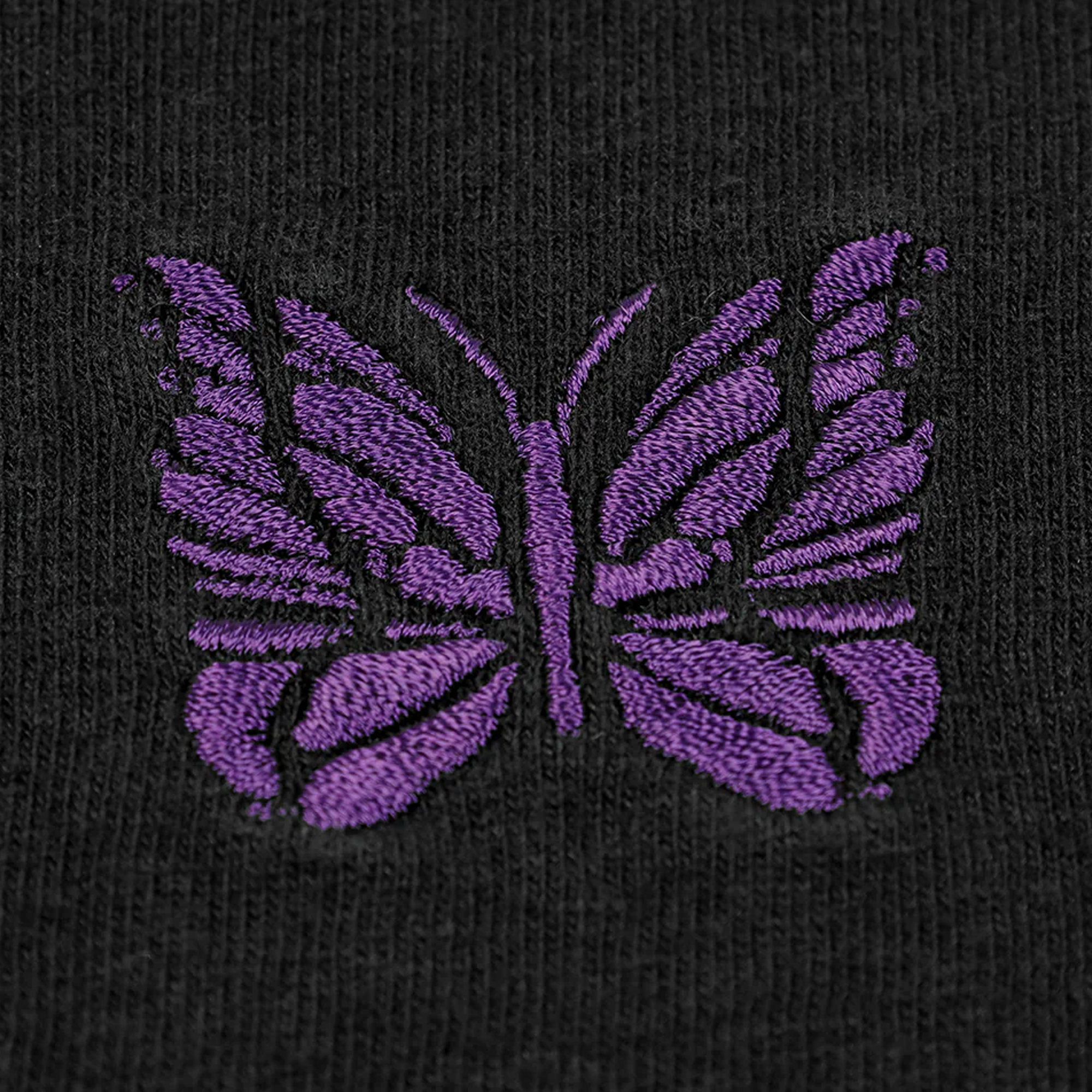 Needles SS26 Papillon Embroidered Pocket T-Shirt Black