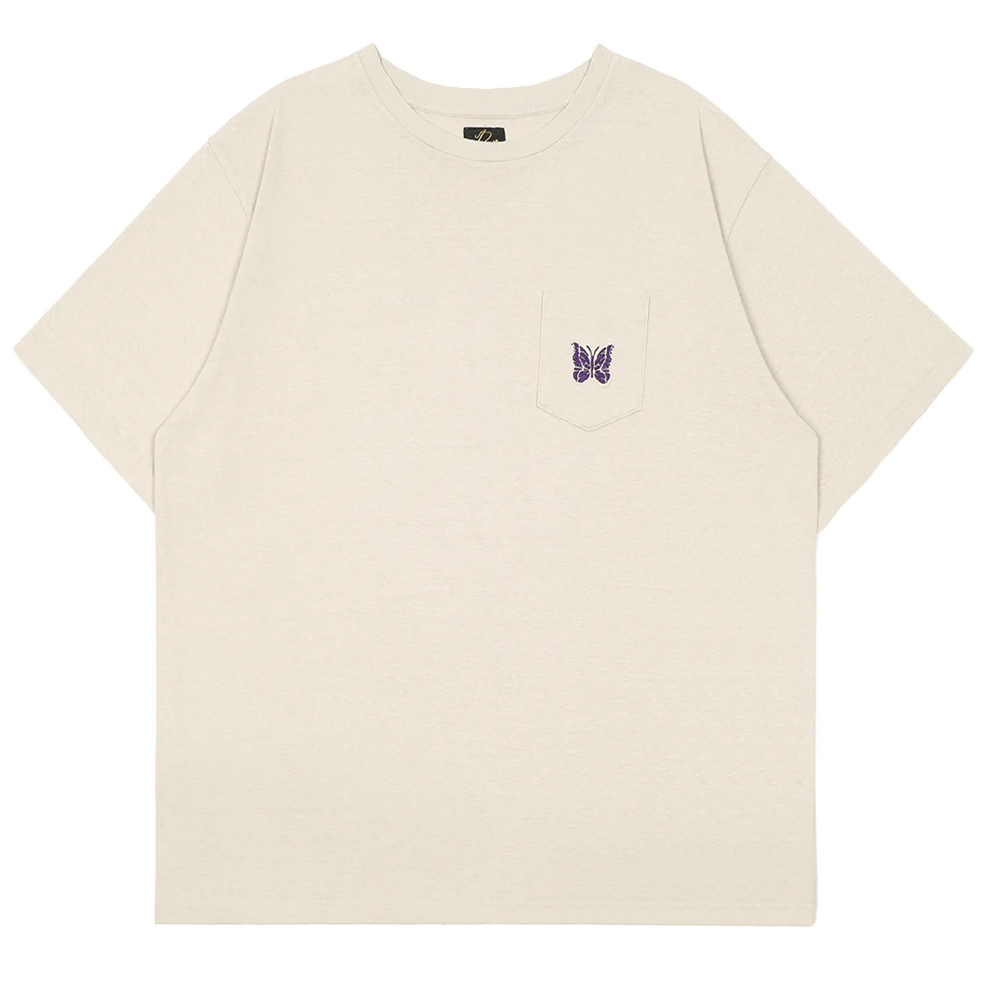 Needles Short-Sleeve Papillon Embroidered Pocket T-Shirt Needles Short-Sleeve Papillon Embroidered Pocket T-Shirt