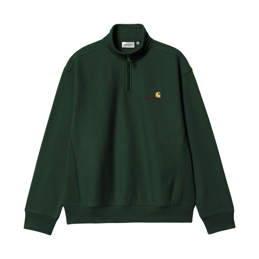 Carhartt Half Zip American Script Sweat Conifer I027014.CIXX