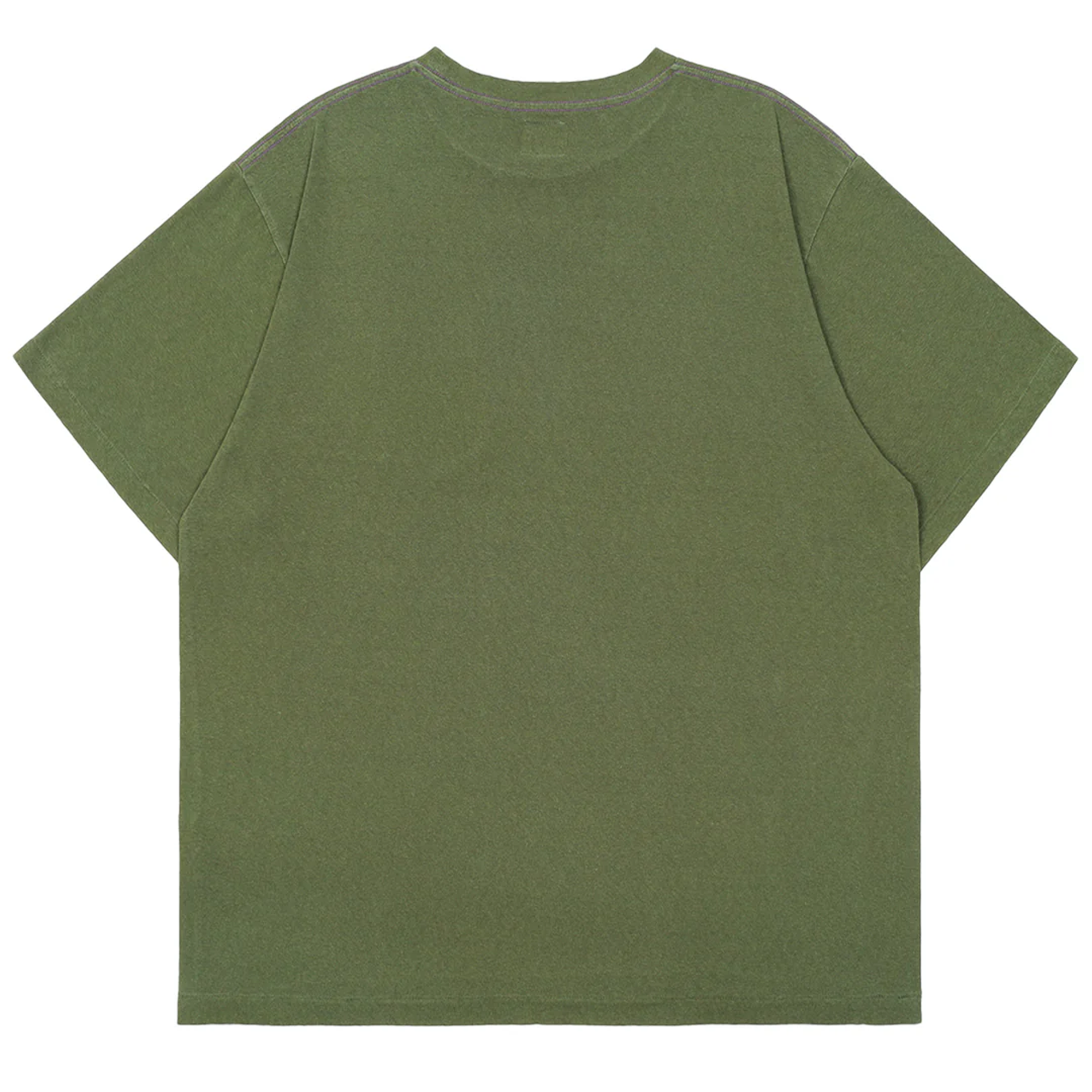 Needles Short-Sleeve Papillon Embroidered Pocket T-Shirt Olive