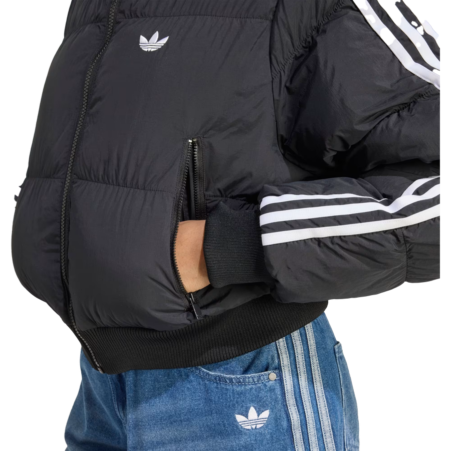 adidas Women's Adicolor Cropped Synthetic Down Puffer Black JX2970