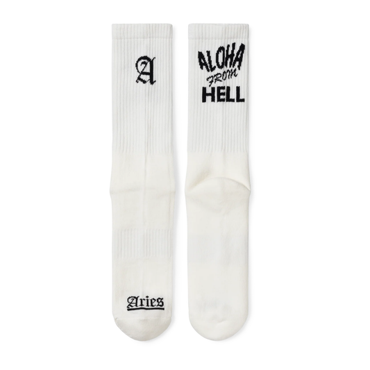 Aries Aloha From Hell Sock White AR0004603