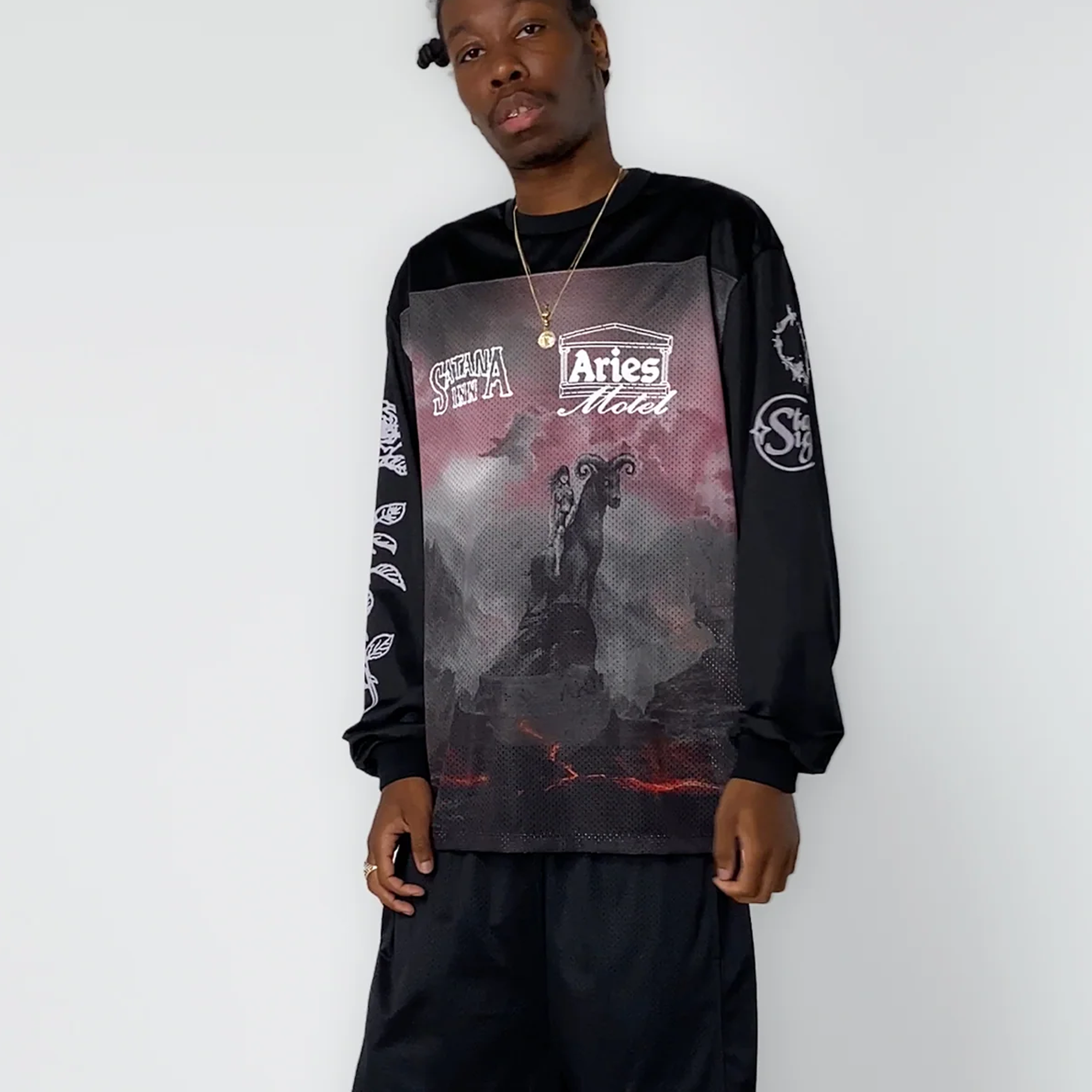 Aries Ramscape Airtex Long Sleeve Tee  AR4005003