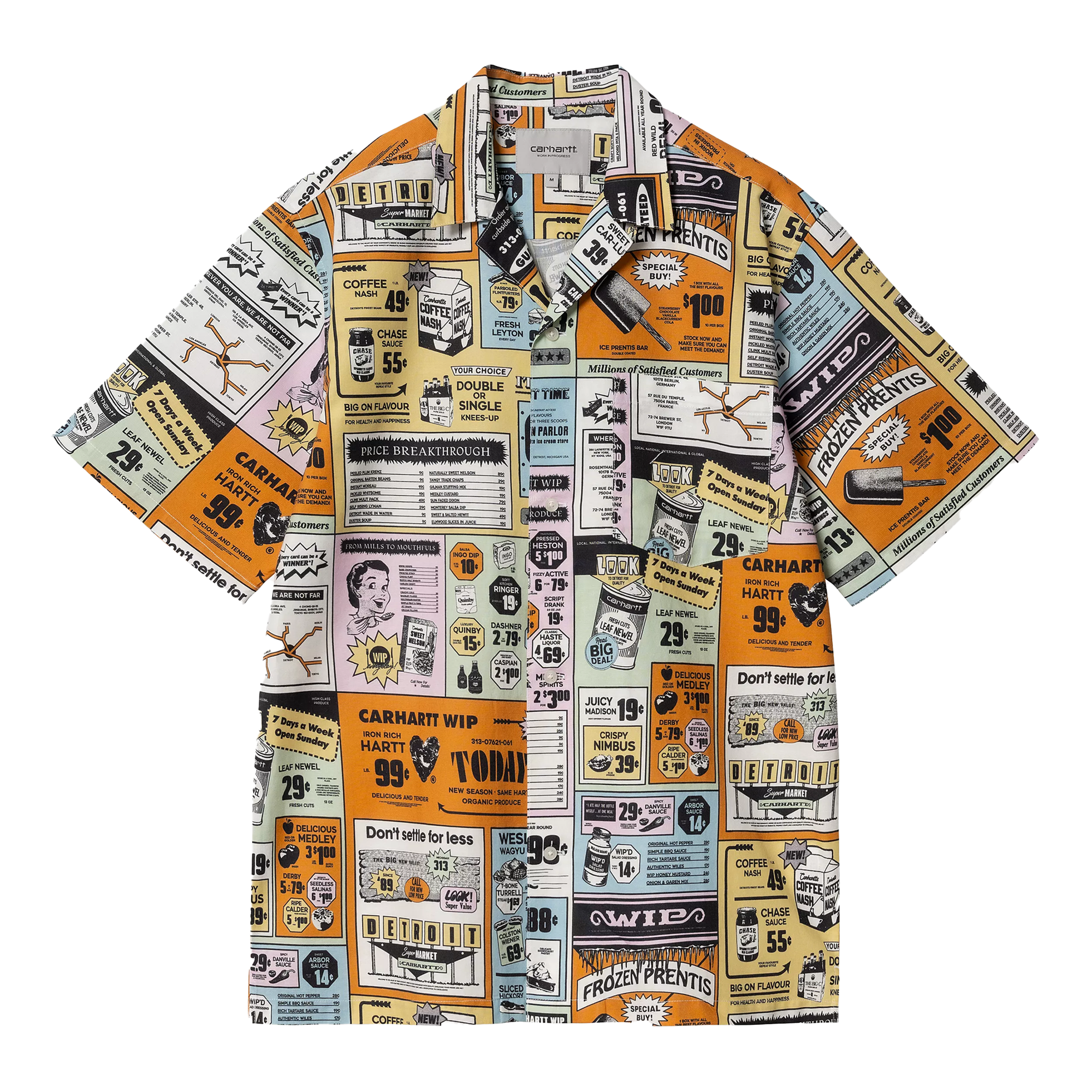 Carhartt S/S Catalogue Shirt Catalogue Print/Hue I034548.2UDXX