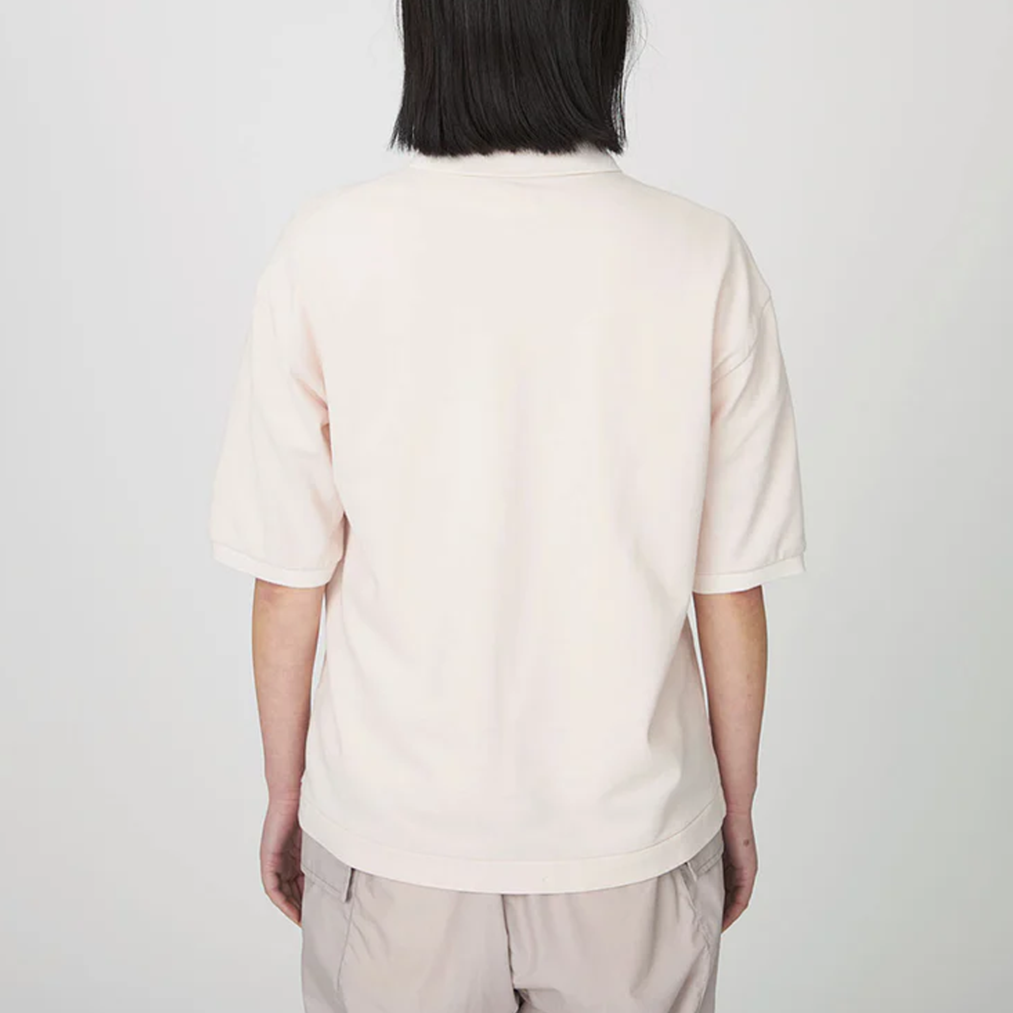 Nanamica Short Sleeve Polo Shirt Grayish Pink S25SG113U