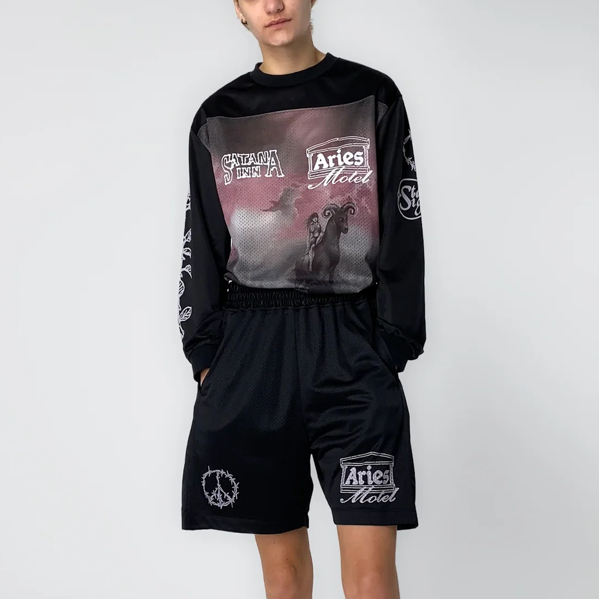 Aries Ramscape Airtex Long Sleeve Tee  AR4005003