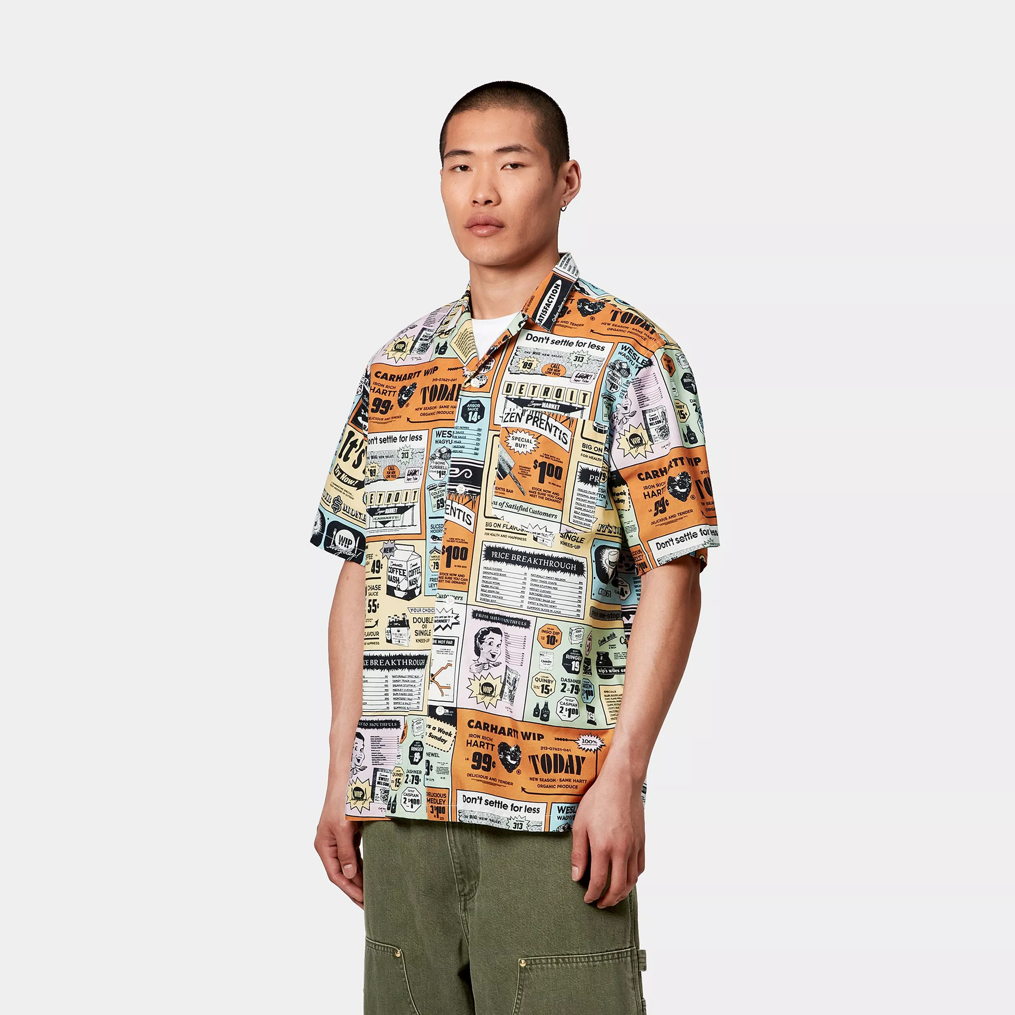 Carhartt S/S Catalogue Shirt Catalogue Print/Hue I034548.2UDXX