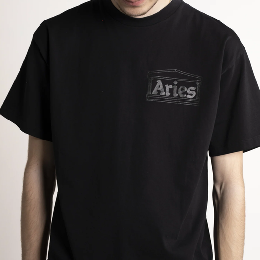 Aries Temple Short Sleeve Tee Black AR600003