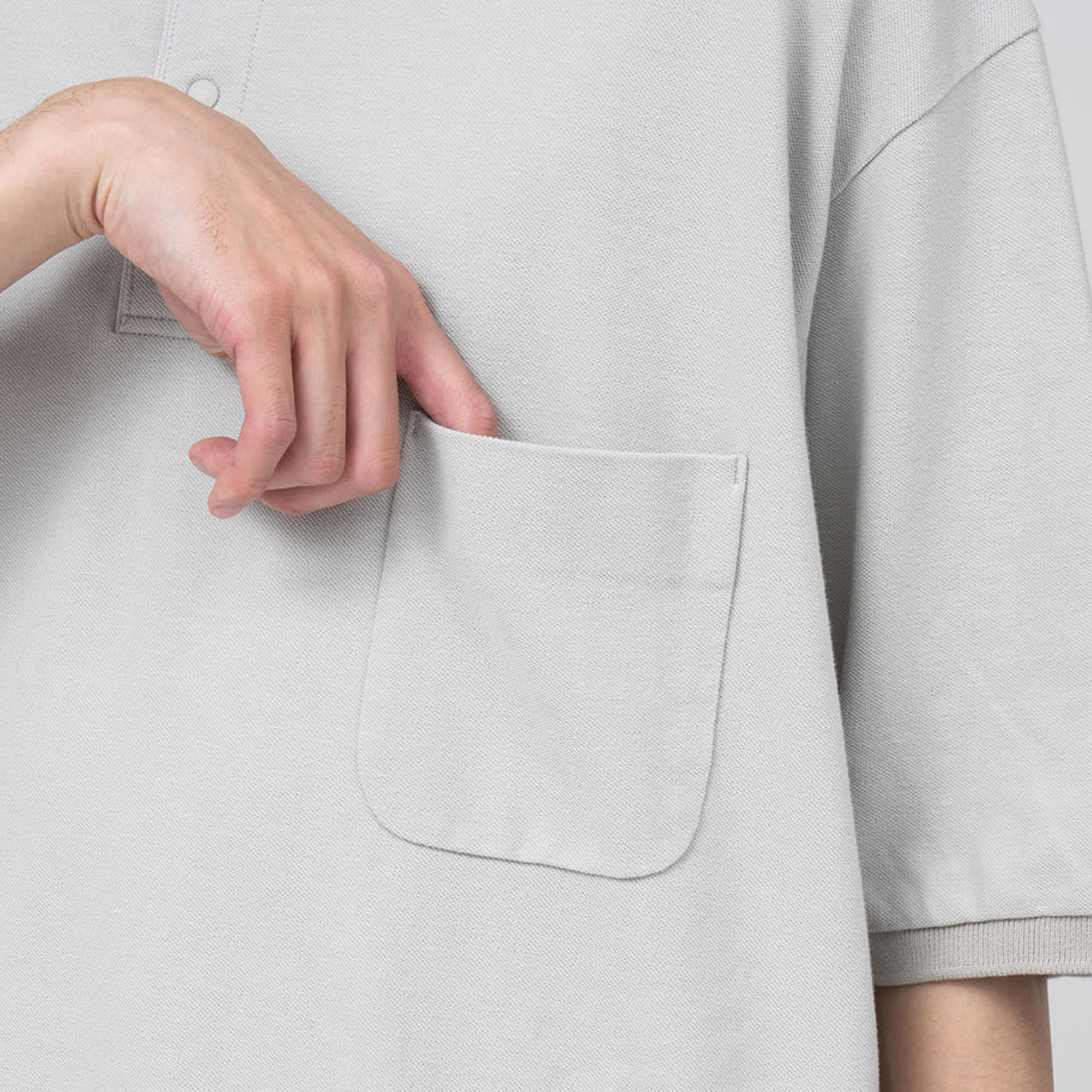 Nanamica Short Sleeve Polo Shirt Light Beige S25SG113U