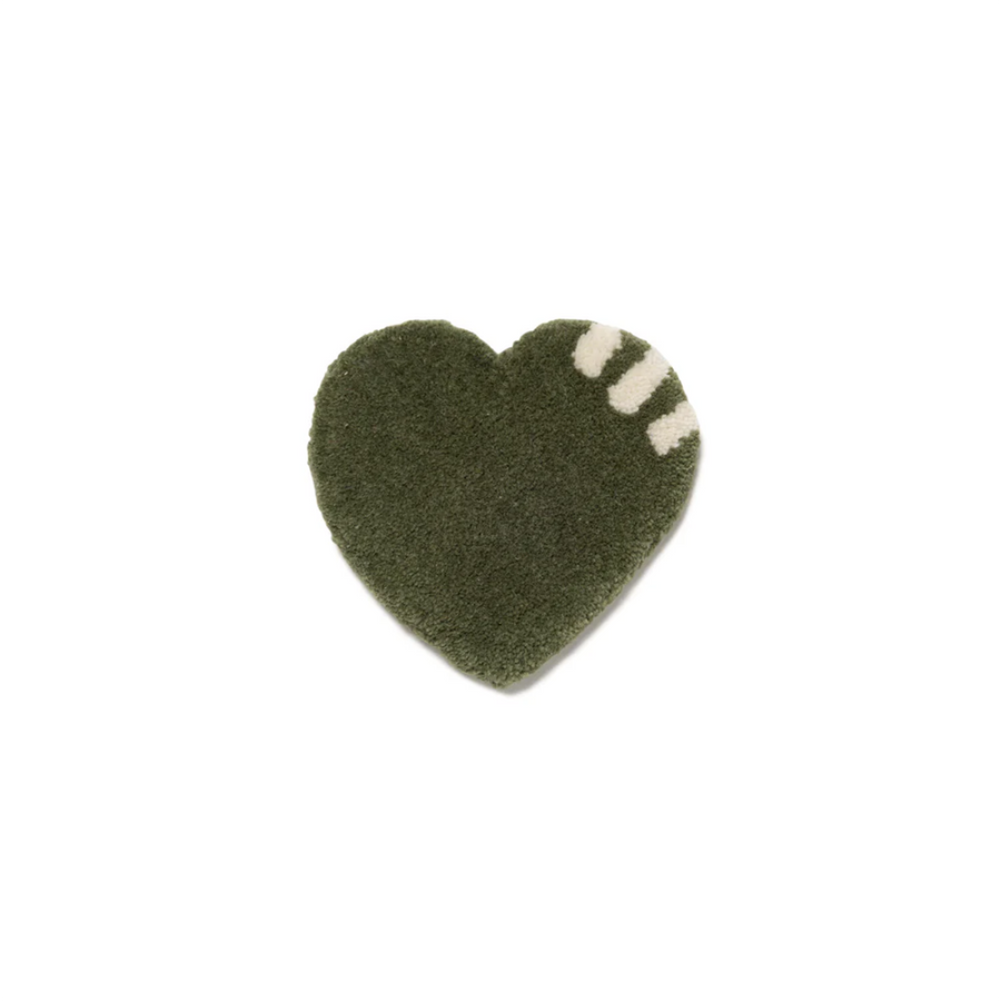 Human Made Heart Rug Coaster Olive Drab HM29GD082O