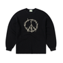 Aries Peace Press Gothic Waffle Long Sleeve Tee Black AR6003903