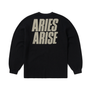 Aries Peace Press Gothic Waffle Long Sleeve Tee Black AR6003903