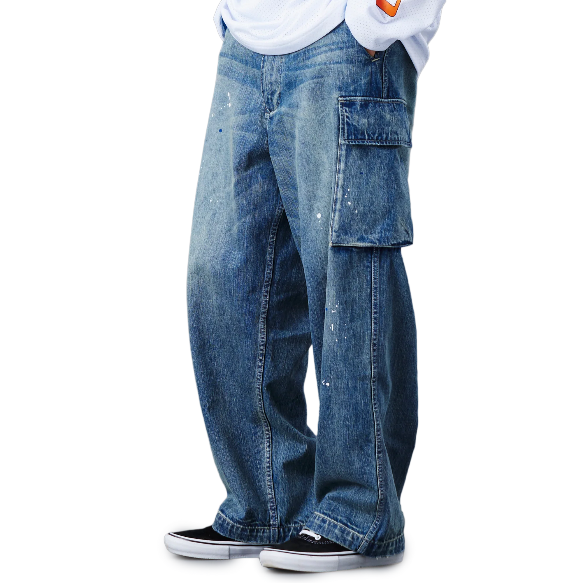 Liberaiders Denim Cargo Pants Blue