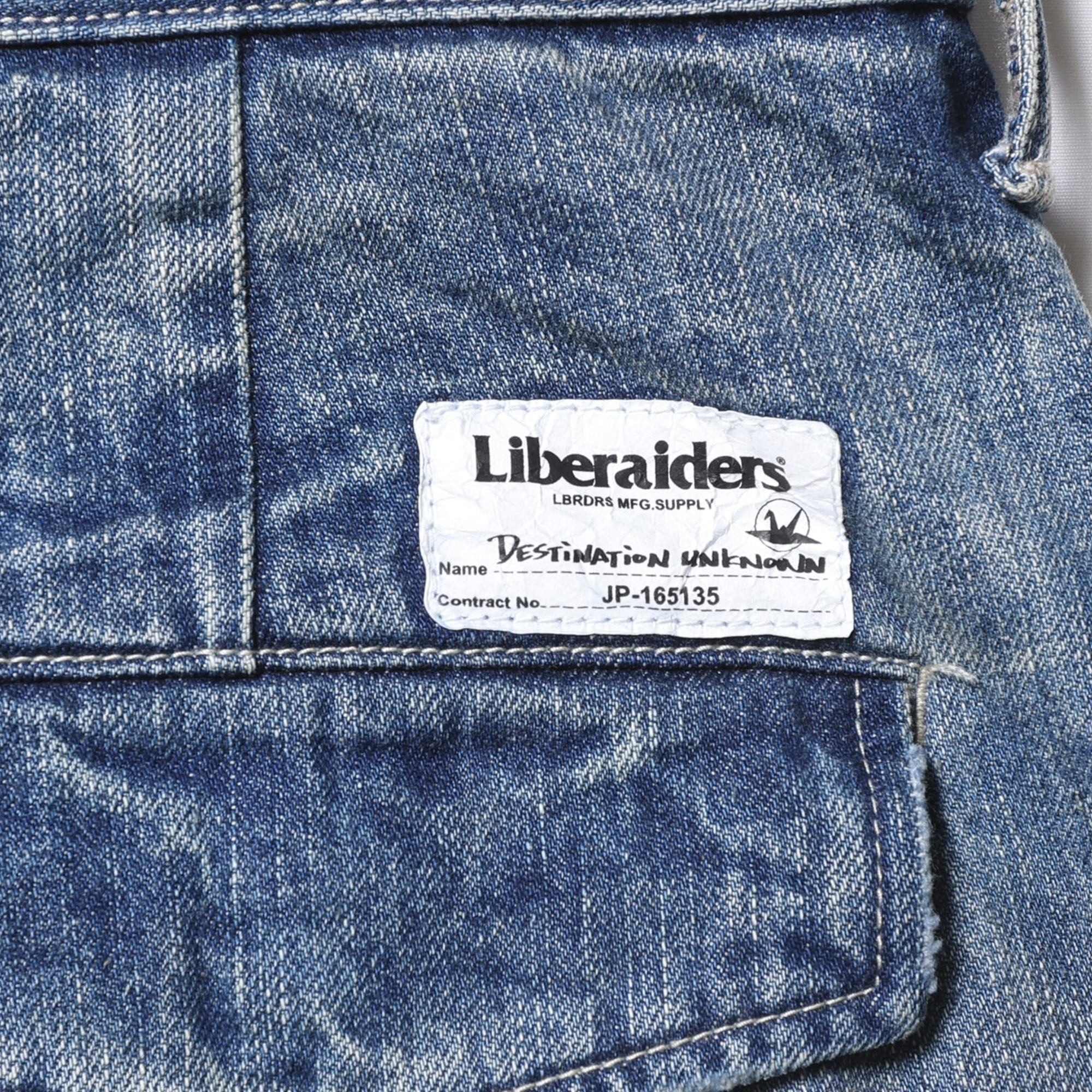 Liberaiders Denim Cargo Pants Blue