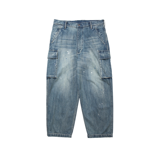 Liberaiders Denim Cargo Pants Blue
