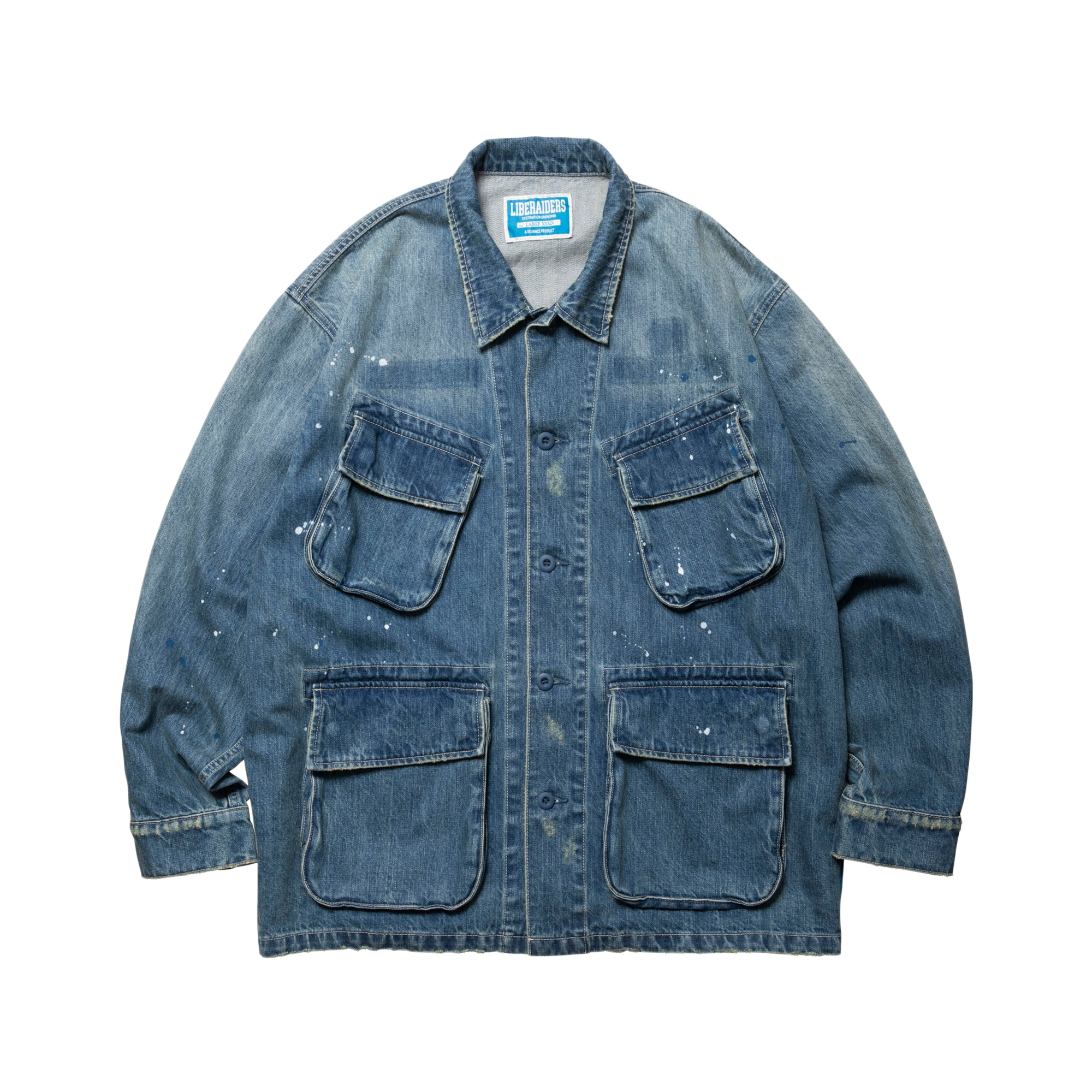 Liberaiders Denim Combat Jacket Blue