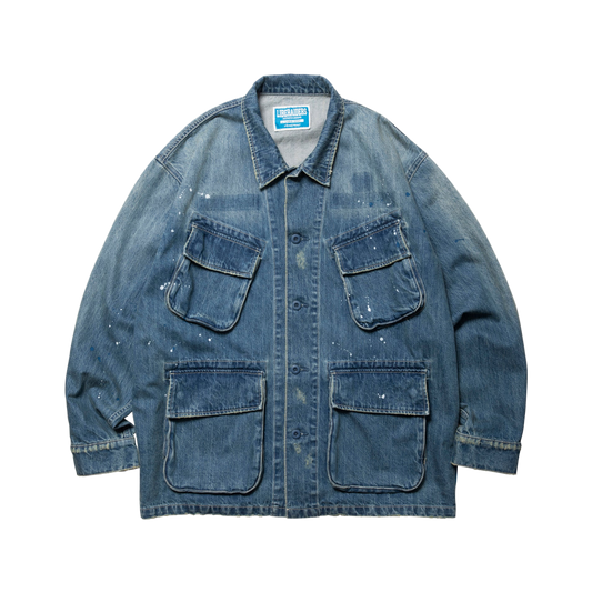 Liberaiders Denim Combat Jacket Blue