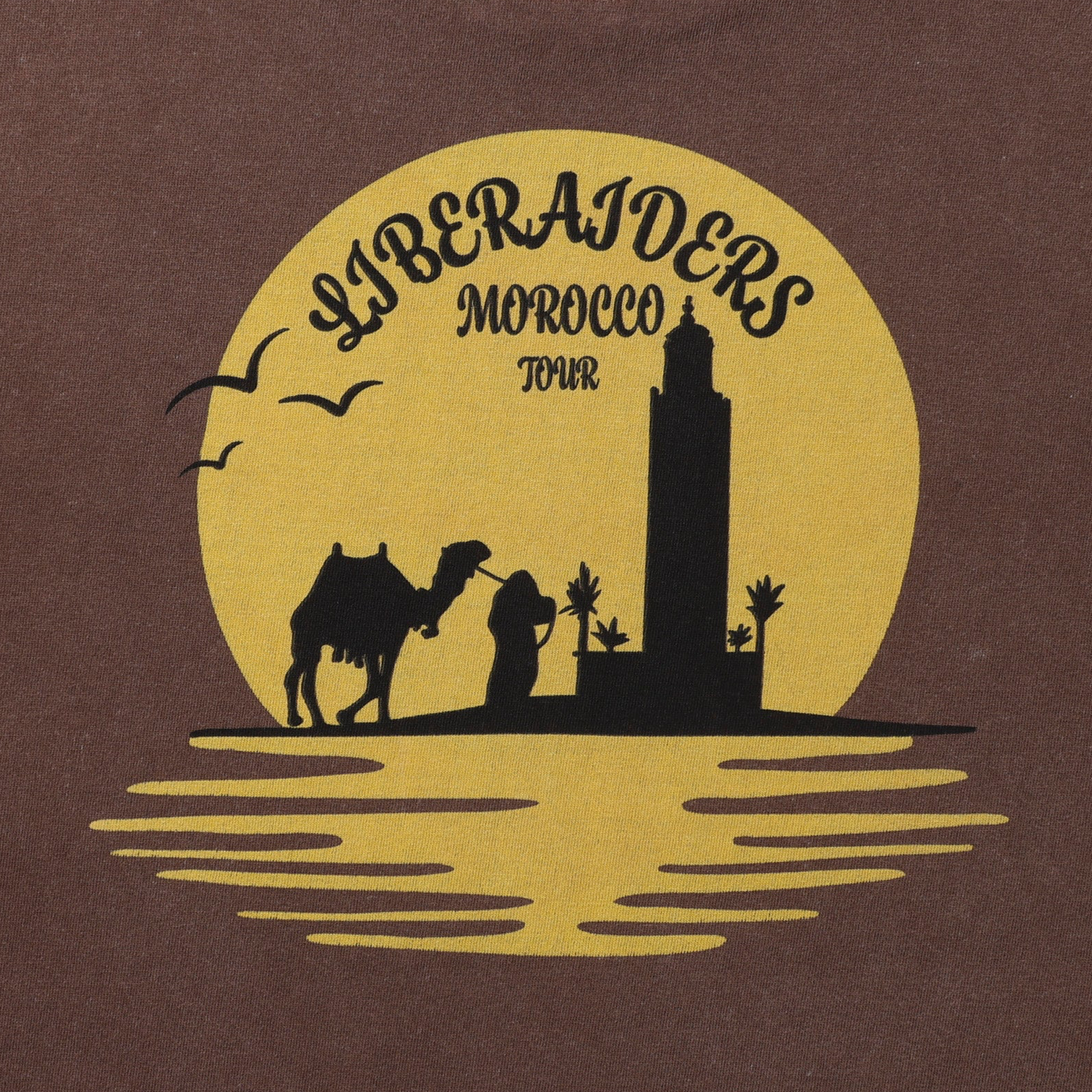 Liberaiders Sunset Logo T-Shirt Brown