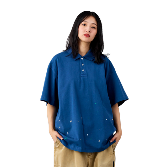 Liberaiders Pigment Dyed Polo Shirt Navy