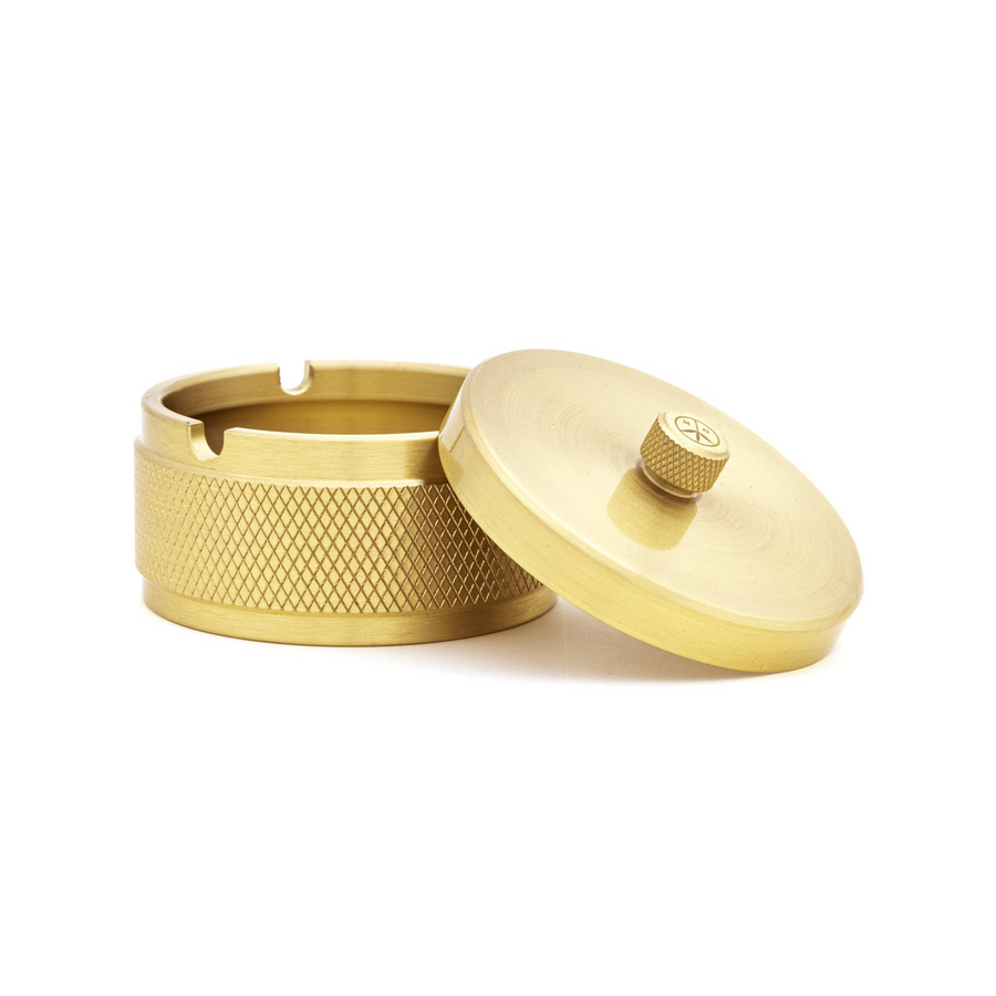 Mister Green Lidded Ashtray Heavy Brass