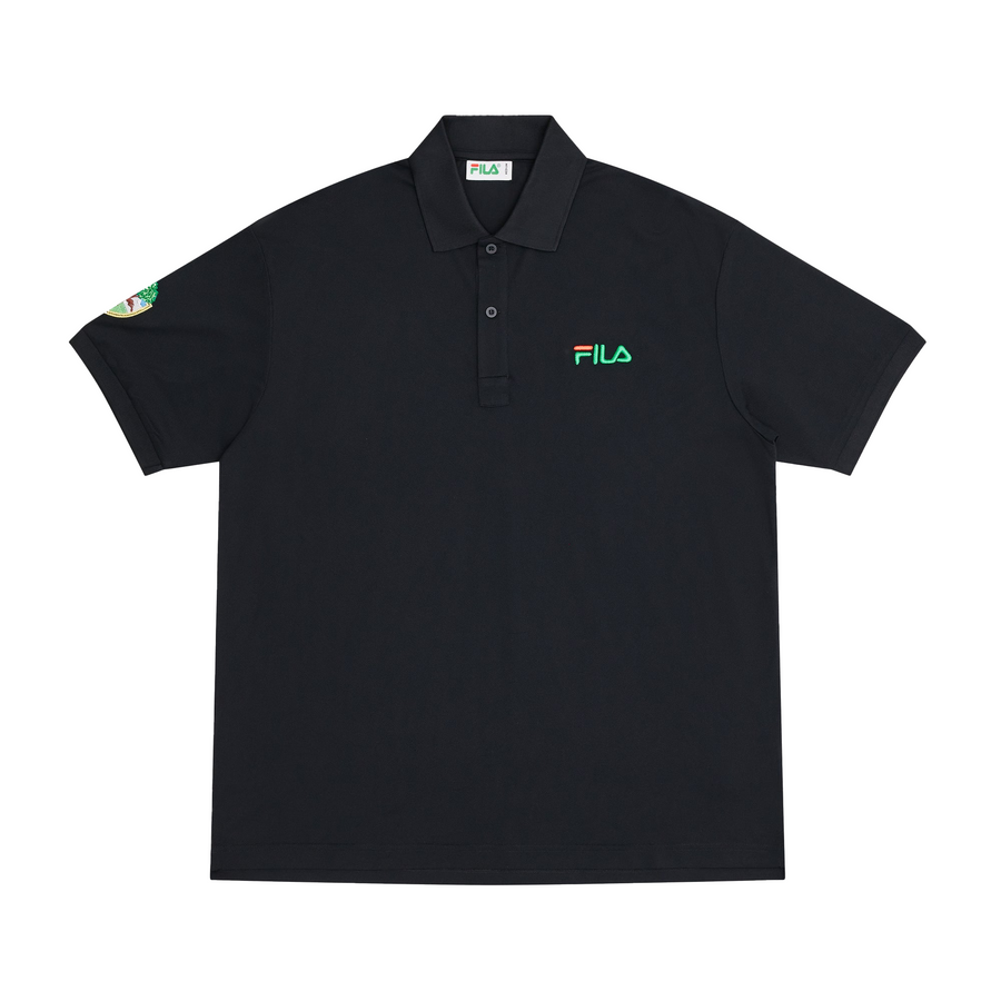 Fila+ Linear Crest Technical Polo Jet Black