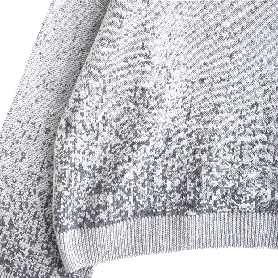 Jungles Jungles Logo Boxy V Neck Knit Grey
