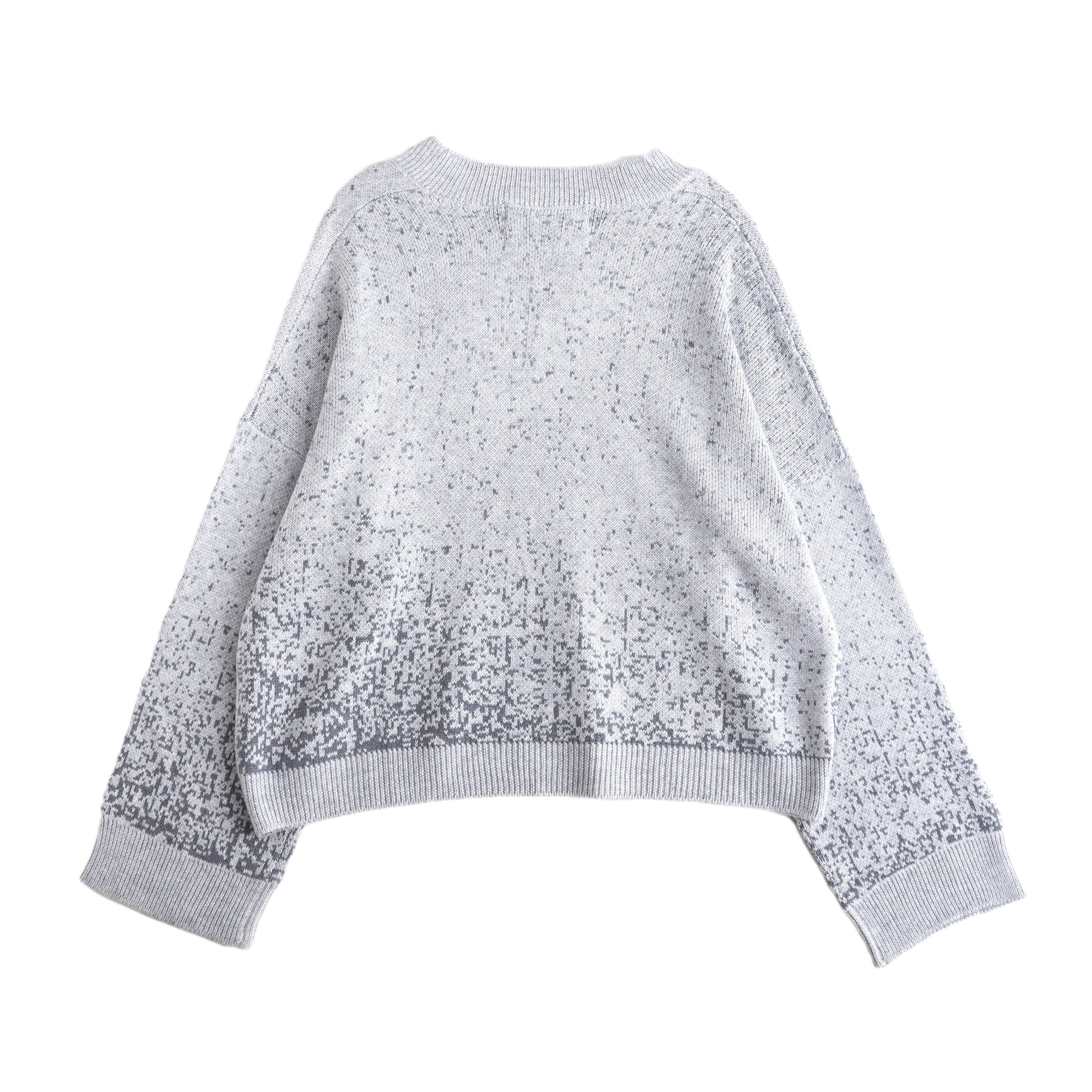 Jungles Jungles Logo Boxy V Neck Knit Grey