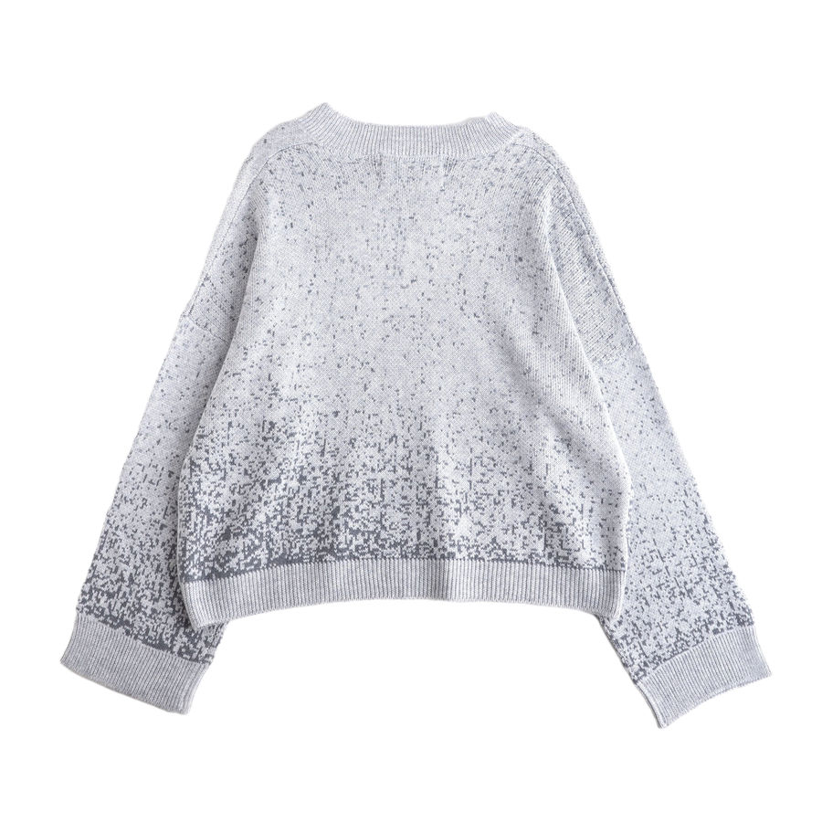Jungles Jungles Logo Boxy V Neck Knit Grey