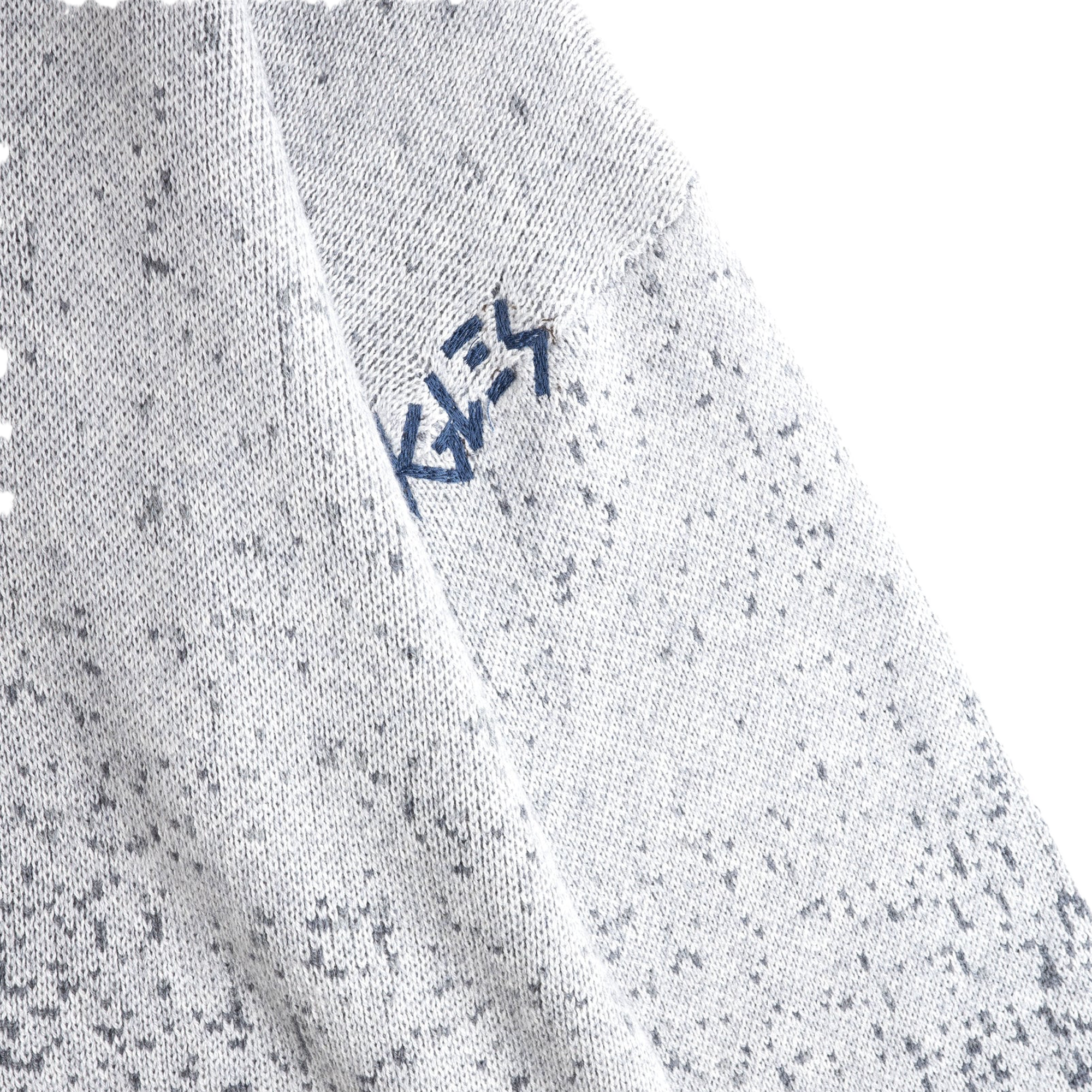 Jungles Jungles Logo Boxy V Neck Knit Grey