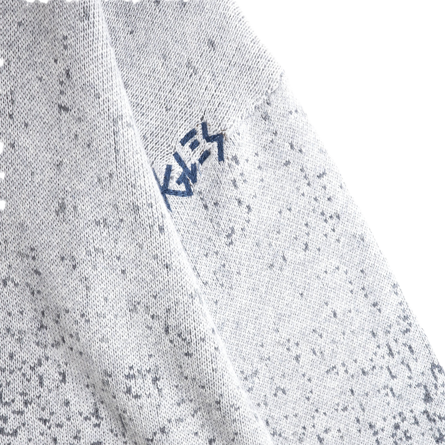 Jungles Jungles Logo Boxy V Neck Knit Grey