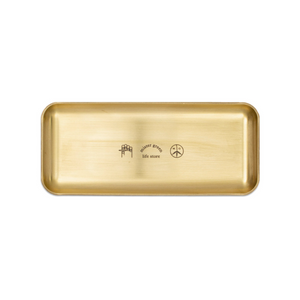 Mister Green Logo Rolling Tray Brass