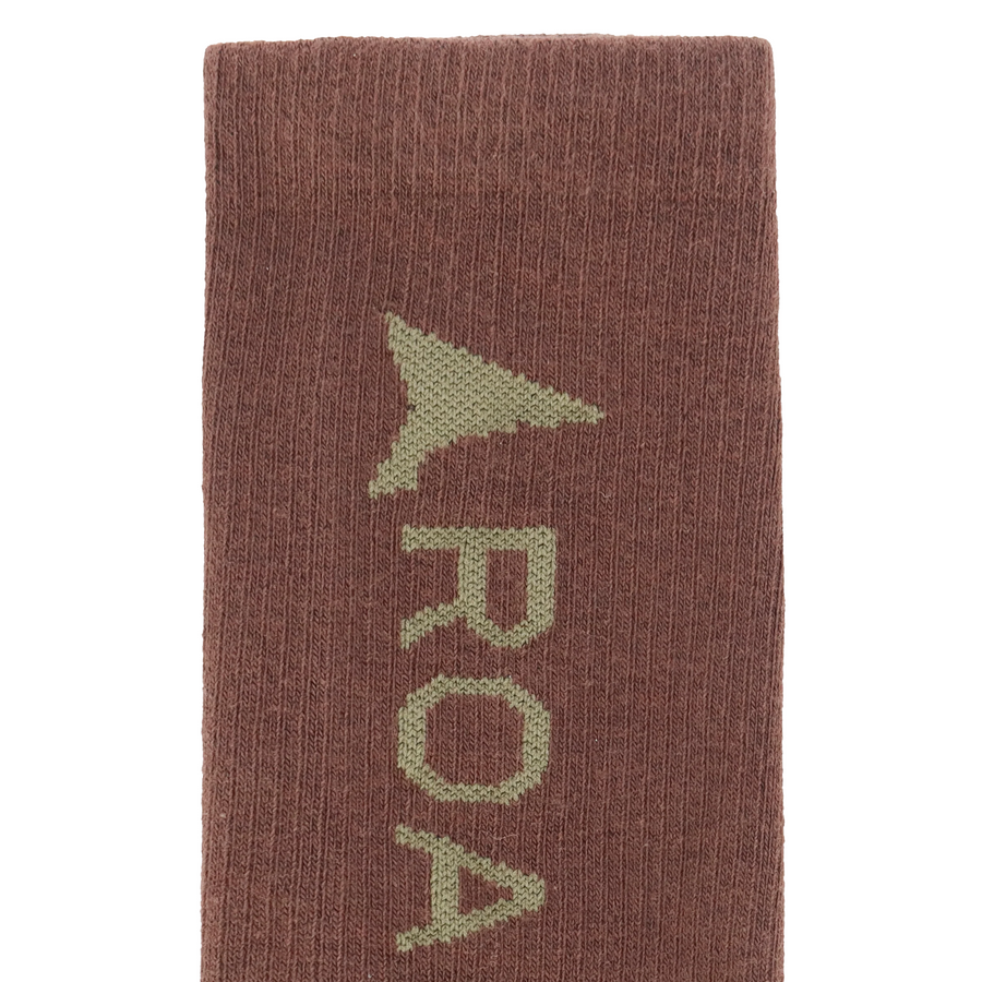 ROA Logo Socks Brown