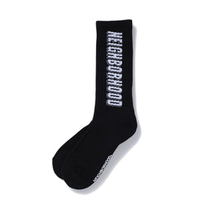 Neighborhood Logo Socks Black  251WINH-UWM02