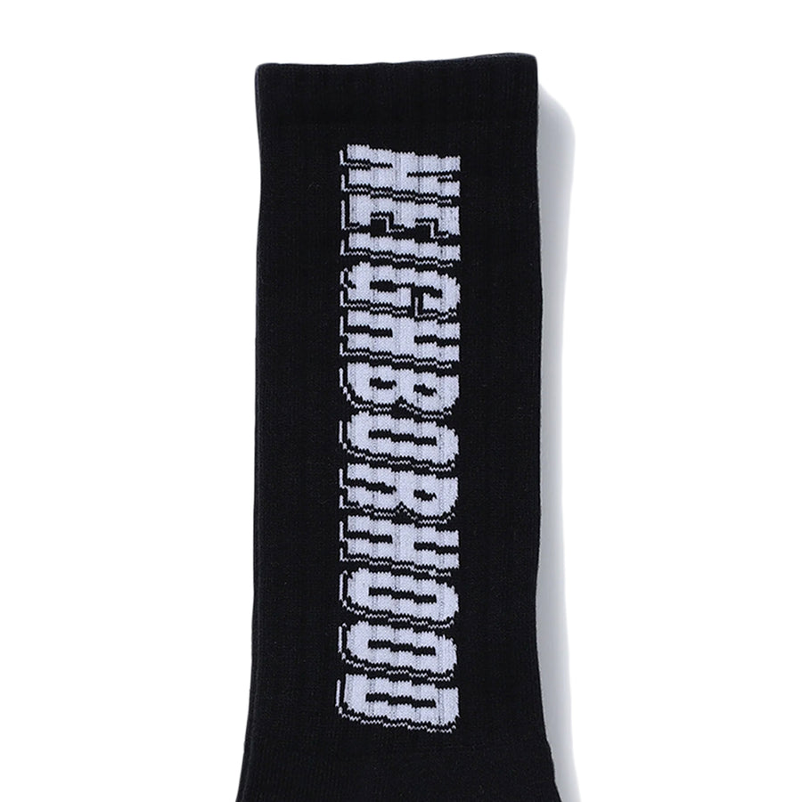 Neighborhood Logo Socks Black  251WINH-UWM02