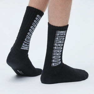 Neighborhood Logo Socks Black  251WINH-UWM02
