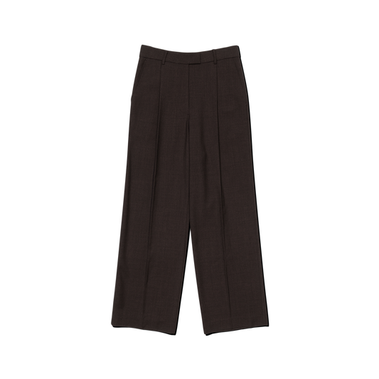 Low Classic Women's Belted Point Trousers Melange Brown