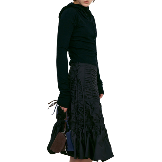 Low Classic Women's Button Up Hoodie 2 Black