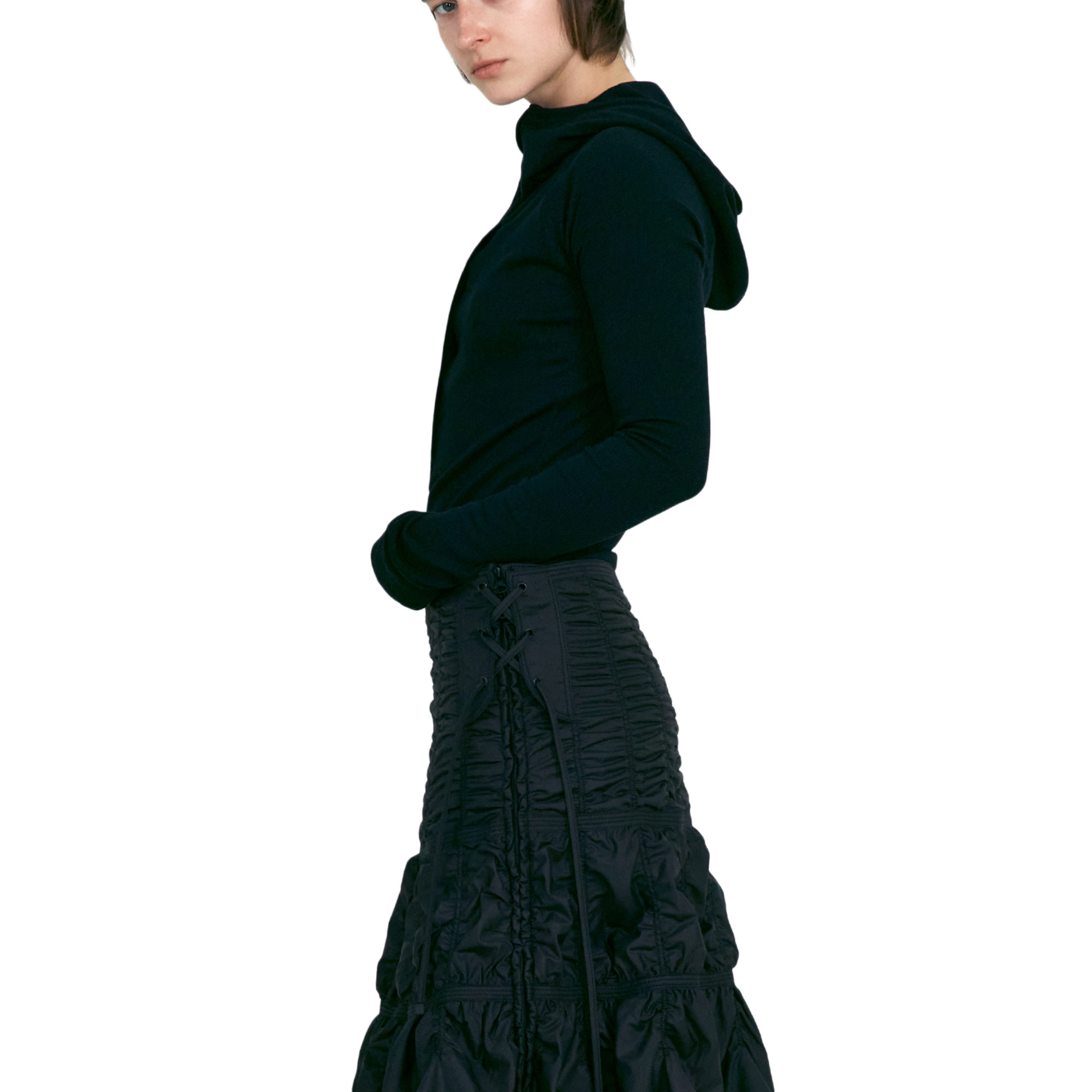 Low Classic Women's Button Up Hoodie 2 Black