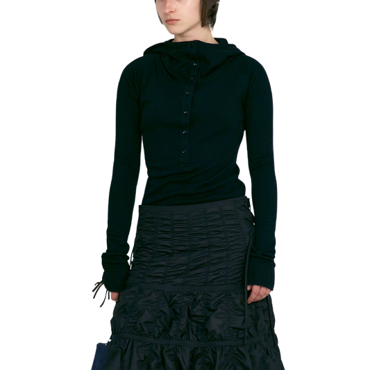 Low Classic Women's Button Up Hoodie 2 Black