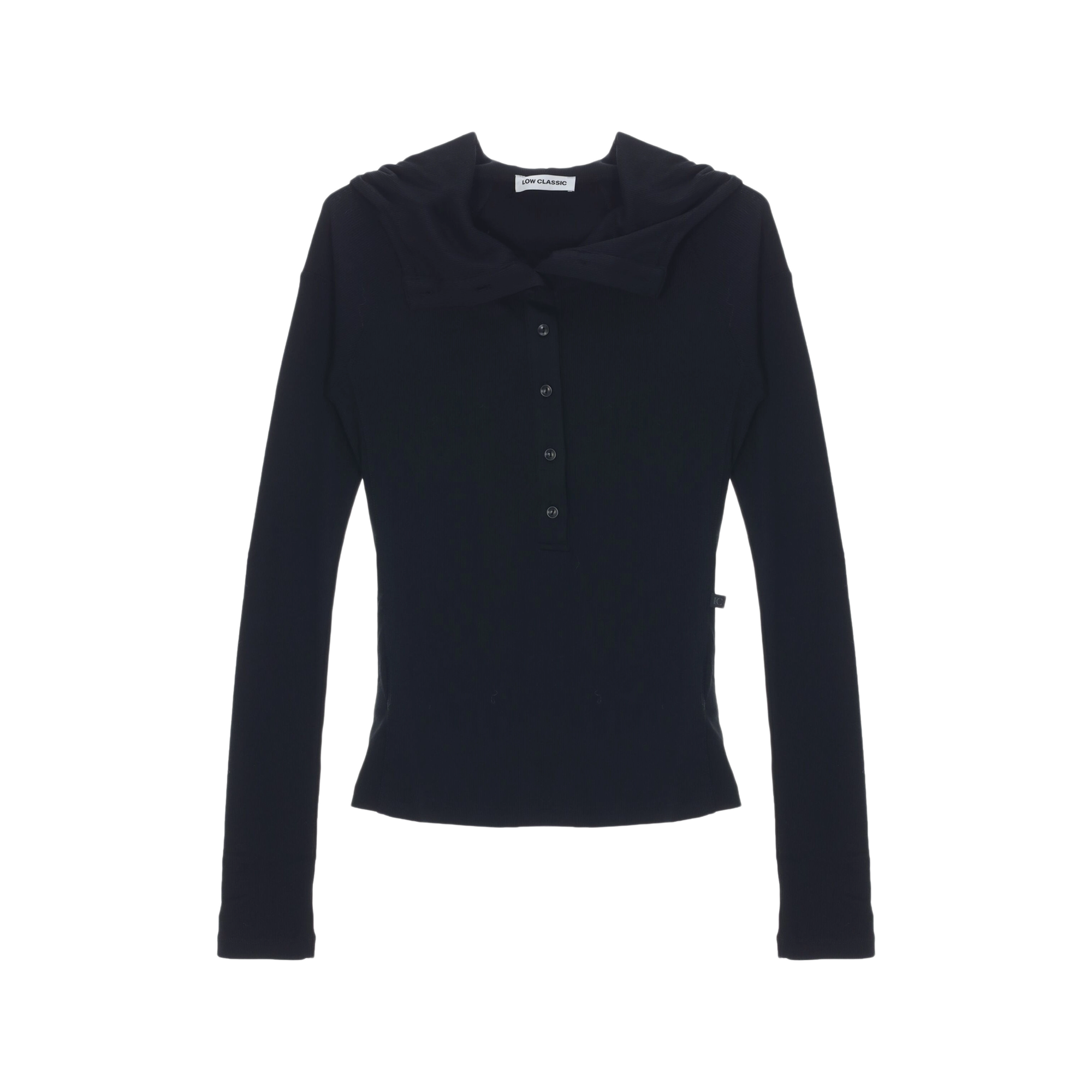 Low Classic Women's Button Up Hoodie 2 Black