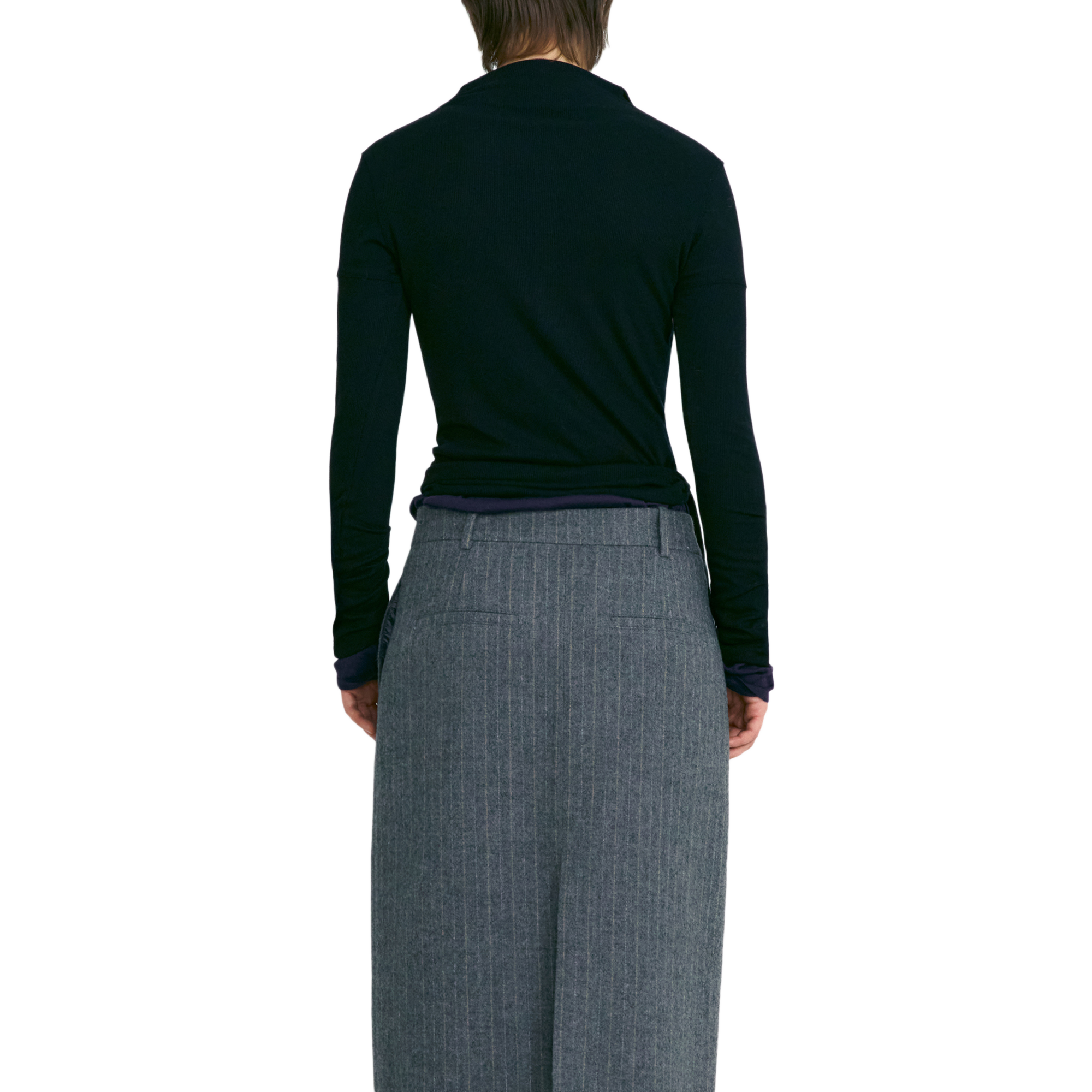 Low Classic Women's Button Up Wrap T-Shirt Black