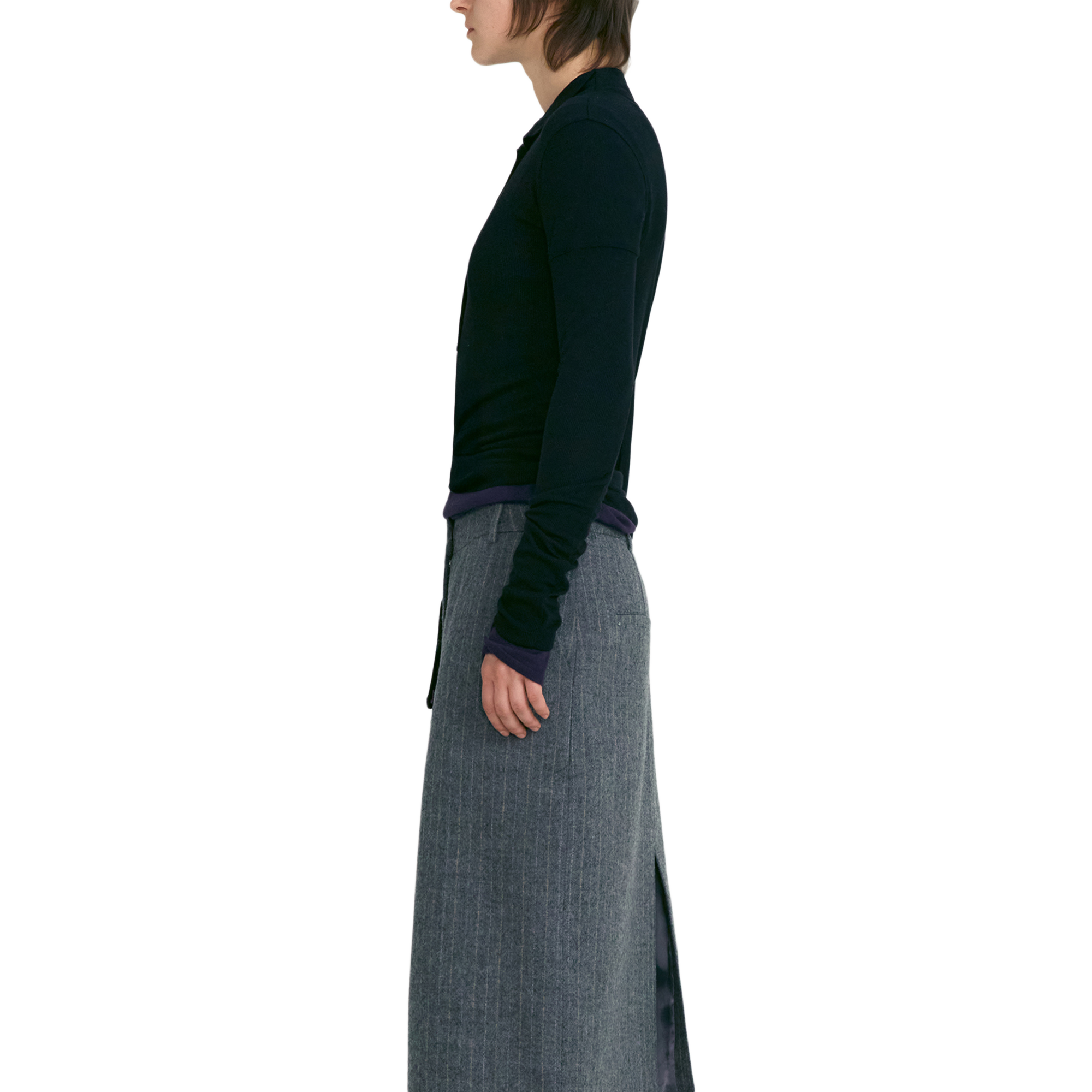 Low Classic Women's Button Up Wrap T-Shirt Black