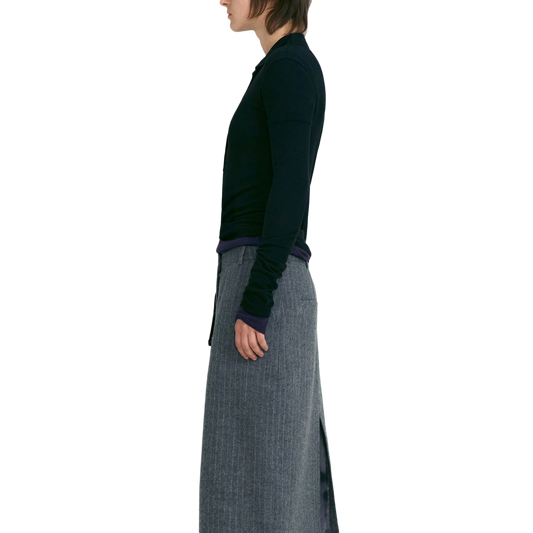 Low Classic Women's Button Up Wrap T-Shirt Black