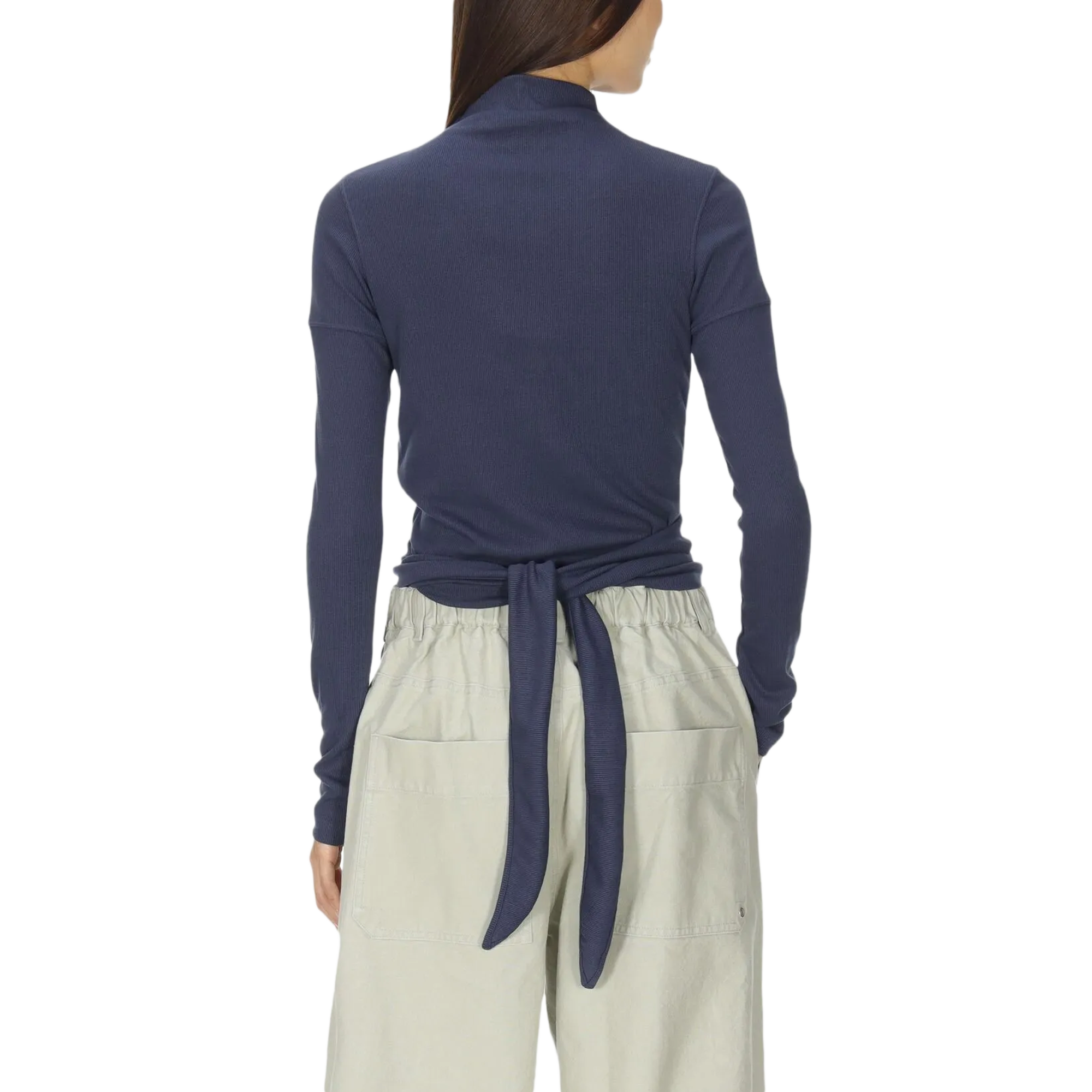 Low Classic Women's Button Up Wrap T-Shirt Blue