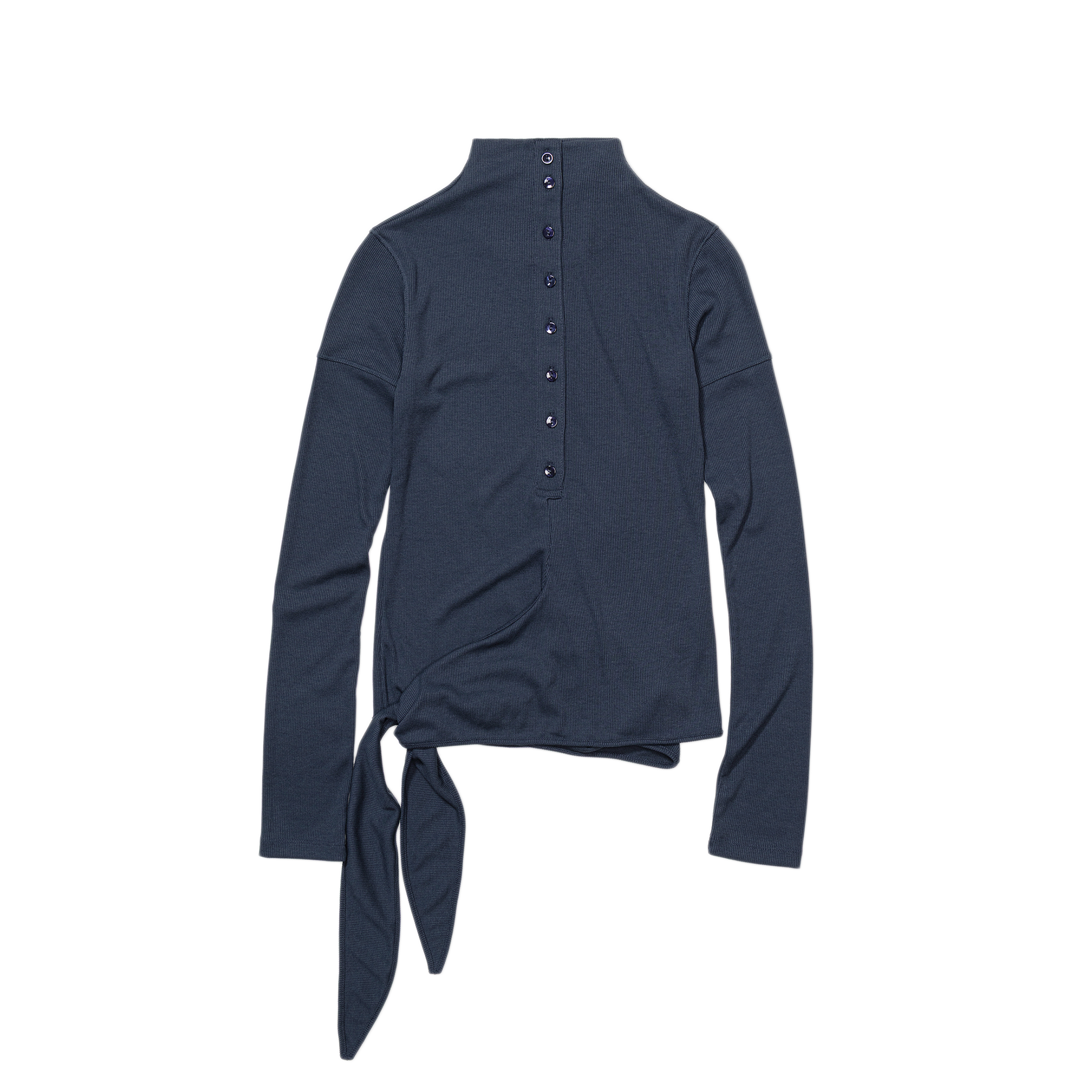 Low Classic Women's Button Up Wrap T-Shirt Blue